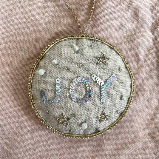 Handmade 'Joy' Christmas Decoration