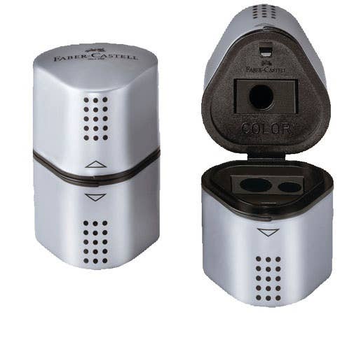 FABER-CASTELL: Grip Trio Pencil Sharpener, Silver