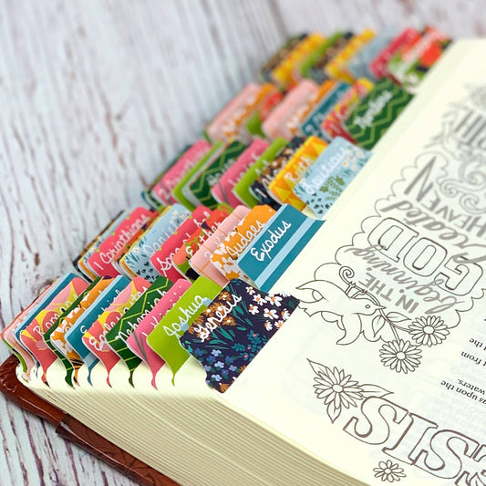 Bible Tabs: Bright Florals