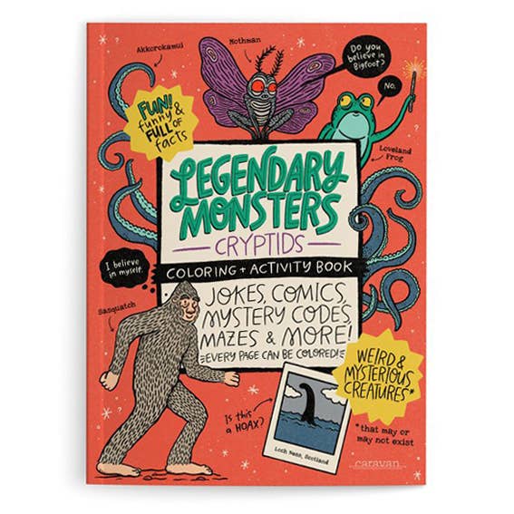 ACTIVITY BOOK: Legendary Monsters CRYPTIDS Coloring, Activity, Jokes + MORE