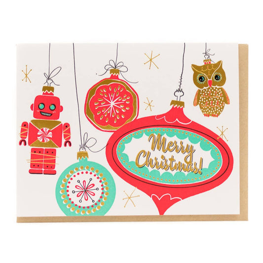 Boxed Stationery: Vintage Holiday Retro Ornaments Cards