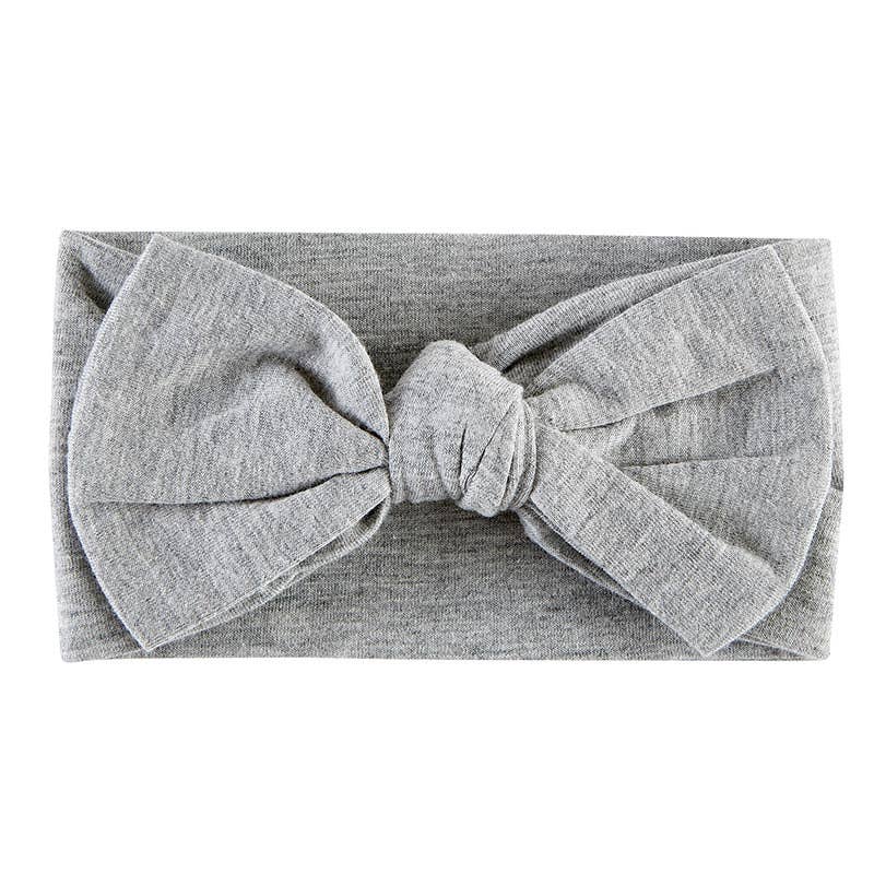 Bow Headband: Gray