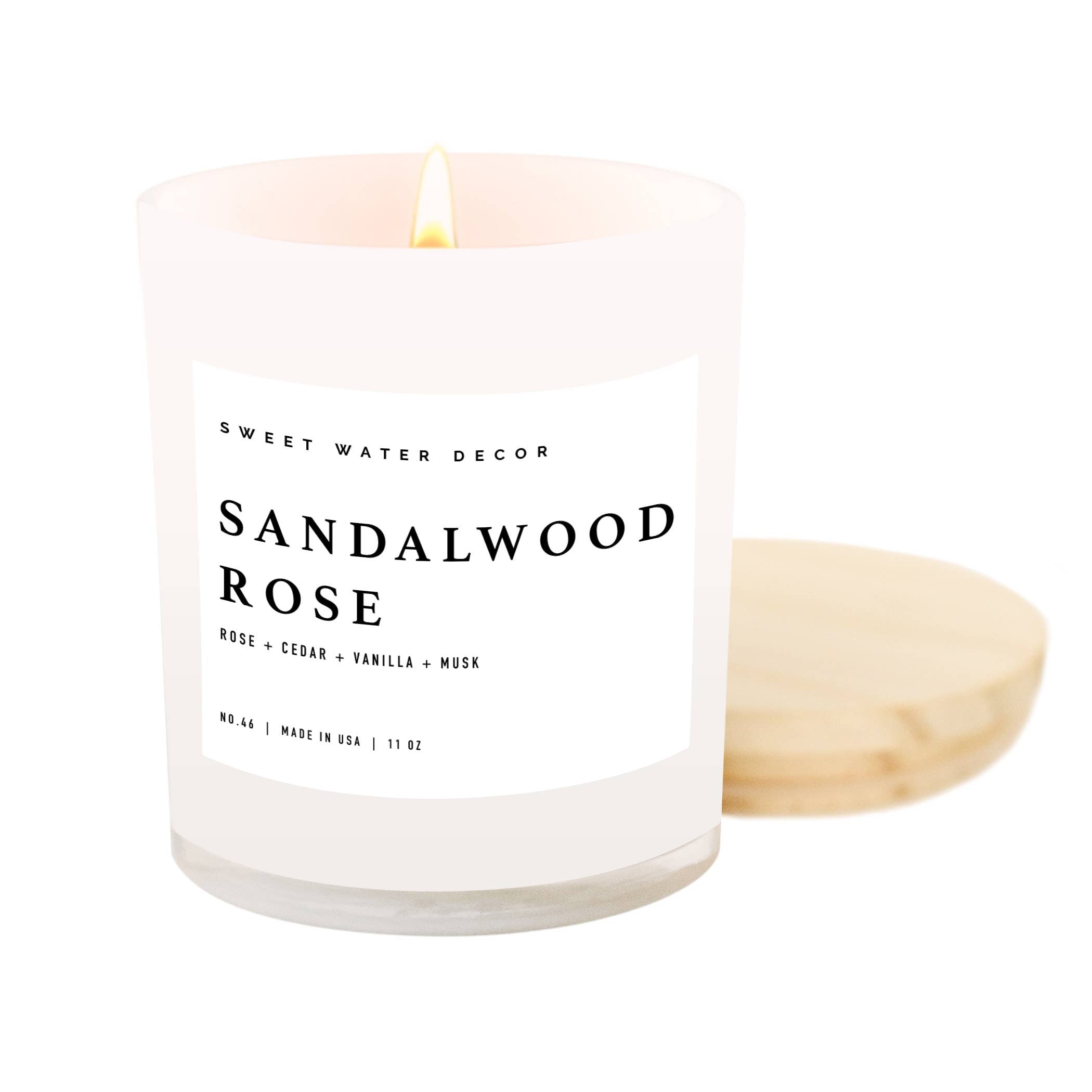 Candle: Sandalwood Rose Soy Candle (11 oz)