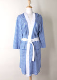 Load image into Gallery viewer, Women's Organic Hooded Bath & Spa Robe/Swim Cover-Up: Cabo Blue
