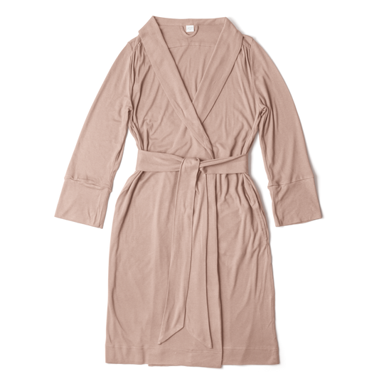 Women's Robe: Viscose Bamboo + Organic Cotton (Rose)