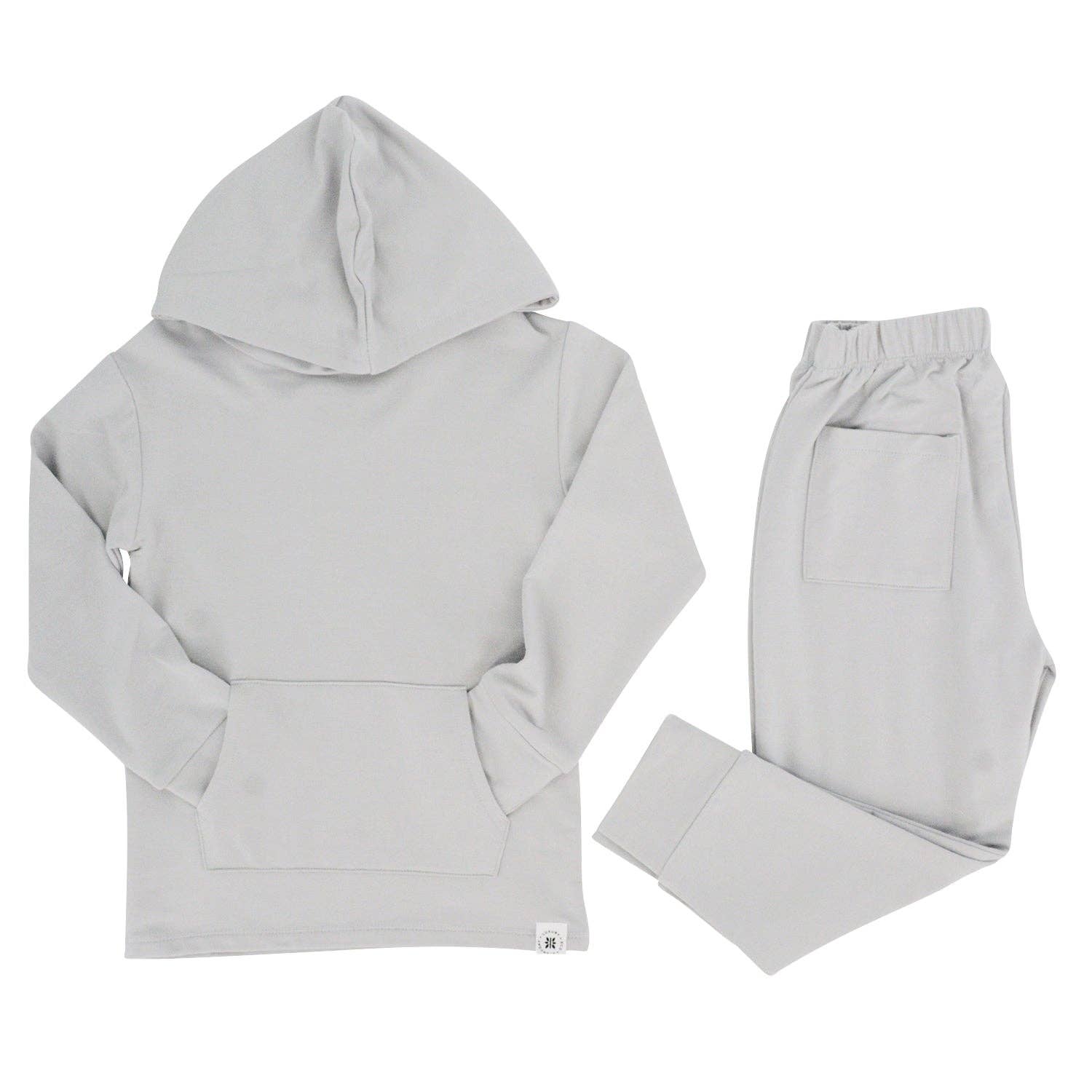 Jogger Set - French Terry Hooded: Glacial Grey