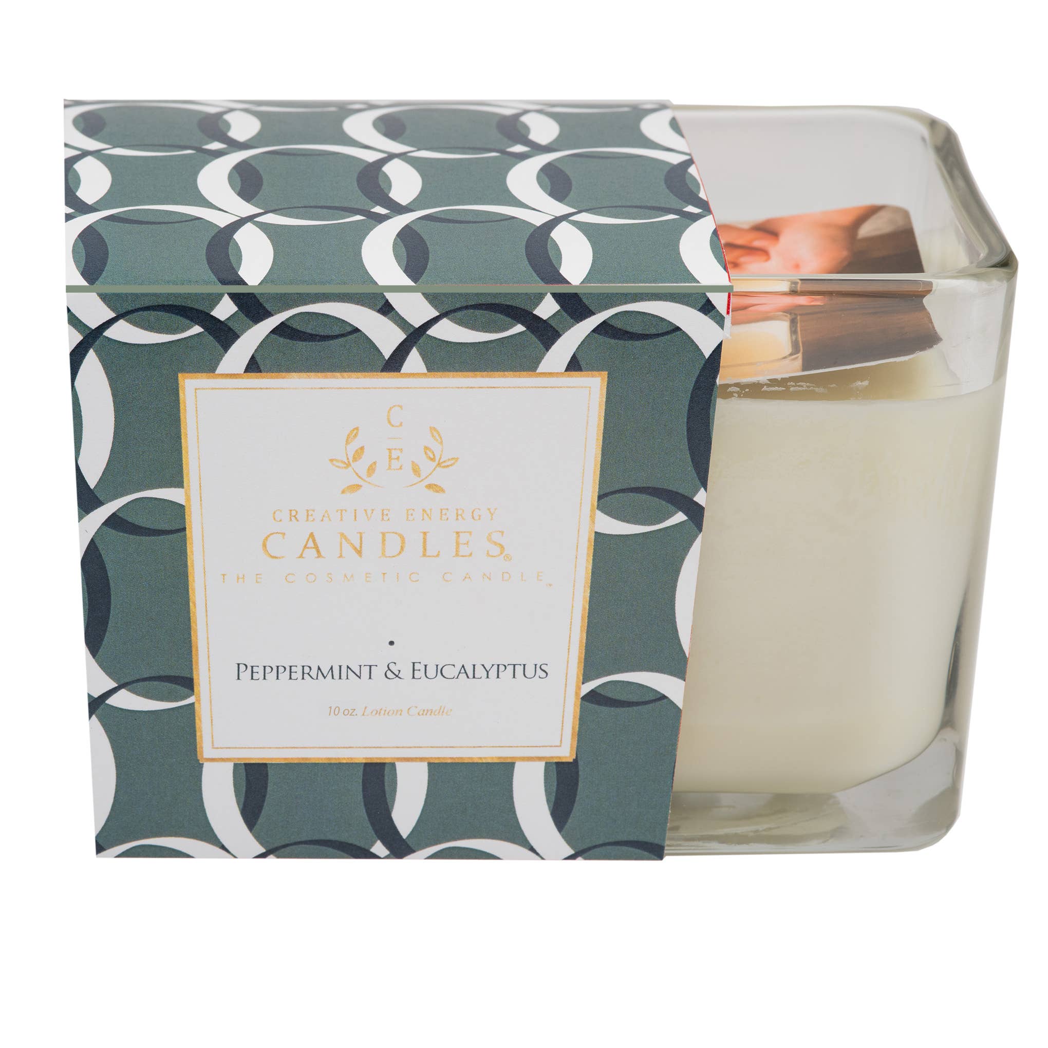 Lotion Candle: Peppermint & Eucalyptus: 2-in-1 Soy