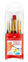 Load image into Gallery viewer, FABER-CASTELL: Triangular Paintbrushes, Assorted Sizes - Set of 6
