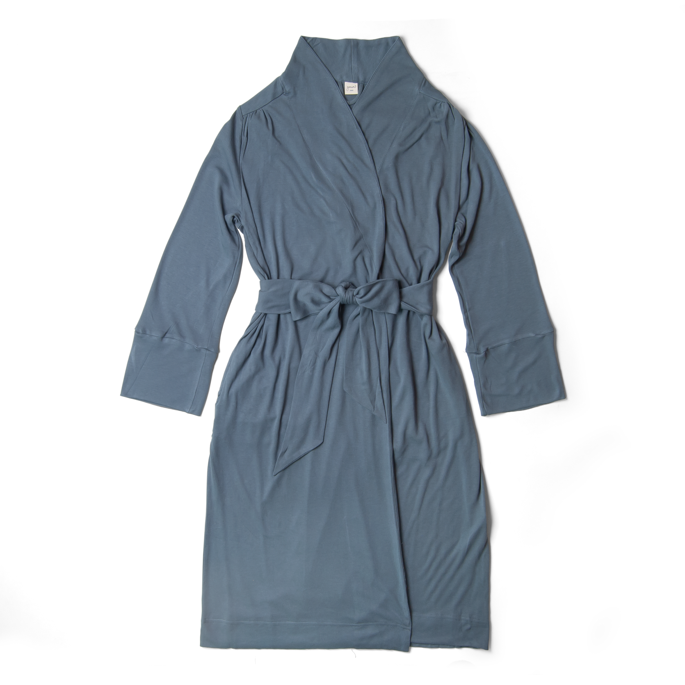 Women's Robe: Viscose Bamboo + Organic Cotton (Midnight)