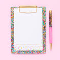 Load image into Gallery viewer, Gift Bundle: Confetti Notepad & Clipboard (Small Notepad Size 5" x 6.6")
