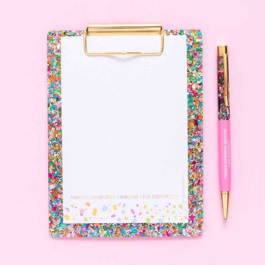 Confetti Clipboard (Small Notepad Size 5" x 6.6")